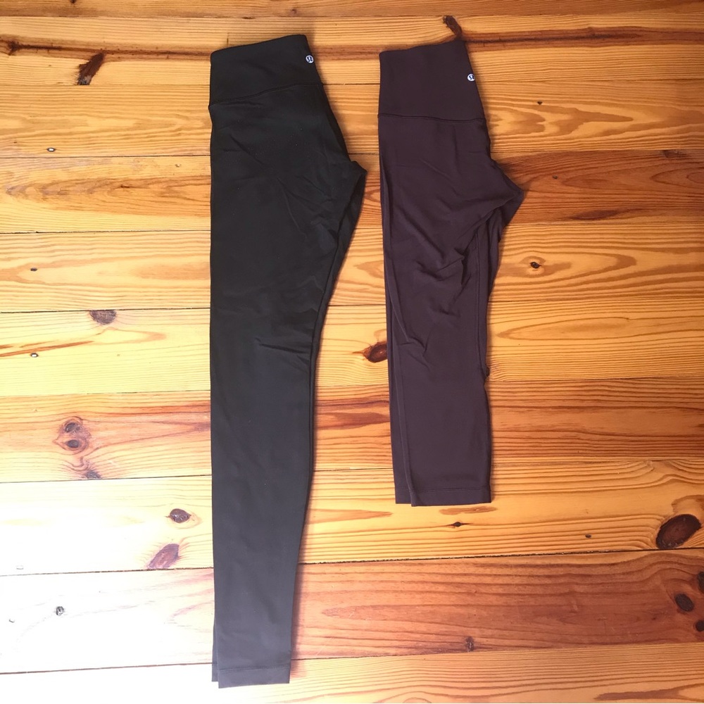 Lululemon Athletica Purple and Black Leggings, EUC, 6 - Picture 1 of 12
